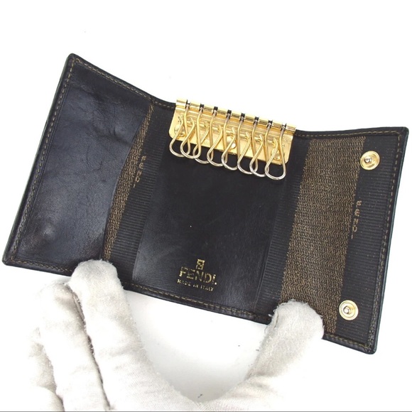 Authentic Fendi Brown and Black Key Holder - Picture 10 of 15